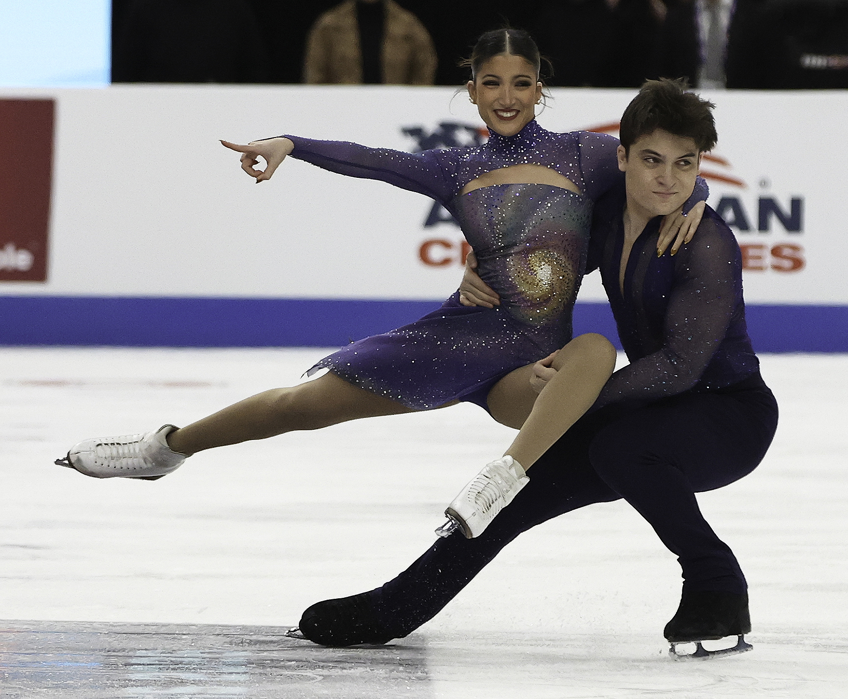 Elliana Peal and Ethan Peal perform during the US Figure Skating Championships at the Enterprise Center in St. Louis, MO, on Saturday, Jan. 10. The Peals finished in 12th place in the Ice Dancing championship with a combined score of 169.60.